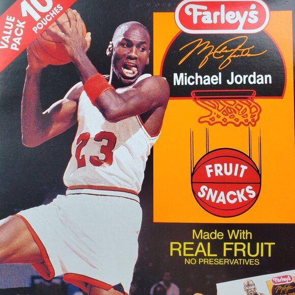 Michael Jordan Vintage 90s Bulls Farley's Fruit Snacks Box Sleeved & Boarded - Picture 7 of 8